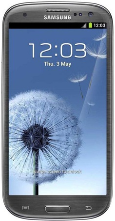 Смартфон Samsung Galaxy S3 GT-I9300 16Gb Titanium grey - Новодвинск